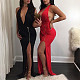 Hot Sexy Open Back Halter Split Nightclub Maxi Dress BN-9023