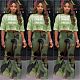 Clearance Sale New Women Broken Holes Skinny Flared Pants MOF-5111