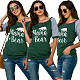 Letter Printing Off Shoulder Women Blouse T-shirt FNN-8357