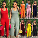 Round Neck Sleeveless Wide Leg Nightclub Women Jumpsuits NY-8839