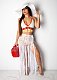 Sexy Women Long Tassel Knitting Two Pieces Set LA-3112