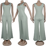 Round Neck Sleeveless Wide Leg Nightclub Women Jumpsuits NY-8839