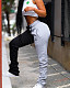 Casual Women High Waist Splicing Pocket Long Pants NY-8899