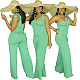 Solid Color Single Shoulder Wide-leg Jumpsuit HMS-5287