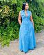 Casual Sleeveless Lapel Solid Shirt Maxi Dress SHA-6137