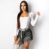 Tassels Diamonds Summer Women Straight Shorts SH-3752