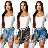 Tassels Diamonds Summer Women Straight Shorts SH-3752