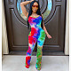Colorful Printed Straps Sleeveless Stack Jumpsuit JH-143