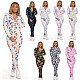 Women Printed High Elasticity Tight Onesies Jumpsuits SFY-110
