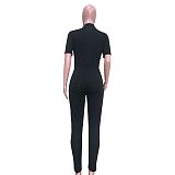 Fashion  V-neck Short Sleeve Slimmer Jumpsuits ORY-5091