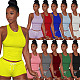 Street Style Breathable Sweat Sport Vest 2 Pieces Set TE-3147