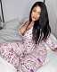 Casual Lips Printed Plus Size Long Sleeve Home Onesies SHD-9225