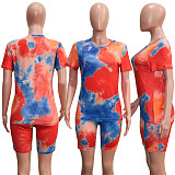 Tie Dye Personalized Leisure Home Sports Shorts Set SH-3758