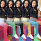 Gradient Carry Buttock Two Sides Different Color Micro-Bell-Bottom Pants AL-184
