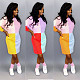 Long Sleeve Sweet Color Splice Wrap Mini Dress SM-9053