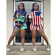 Popular Design Printed Casual Short Sleeve Two-Piece Set OM-1123
