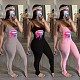 Lip Printed Sling Pleated Slim Jumpsuits CHY-1230