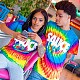 Hot Style Color Printed Short Sleeve Couple's Casual T-Shirt DAI-8028