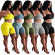 Nightclub Tights High Elastic Wrap Bra Shorts Set ASL-6272