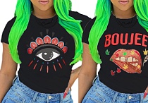 Fashion Offset Cartoon Short Sleeved Round Neck T-shirt SD-0531