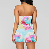 Club Chest-Wrapped Printed Backless Slim Romper NY-3014