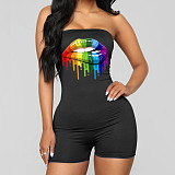 Club Chest-Wrapped Printed Backless Slim Romper NY-3014