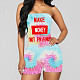 Club Chest-Wrapped Printed Backless Slim Romper NY-3014