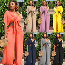 Sexy Bandage Deep V Wide Leg Pants Two Piece Nightclub Suit NTY-7003 Sexy Bandage Deep V Wide Leg Pants Two Piece Nightclub Suit NTY-7003