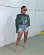 Hot Sales Ripped Metallic Fringed Denim Shorts MOF-8821
