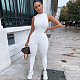 Women's Sleeveless Slim High Waist Sports Jumpsuit SXE-1736513