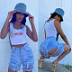 Sexy Fringed Ripped Washed Mid - Waist Straight Leg Jeans BN-9236