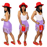 Fashion Tassels Denim Women Straight Shorts SH-3553