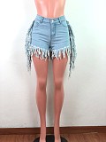 Personalised High-Waisted Frilly Vintage Denim Shorts OSM-5322