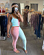 Sling Crop Top Slim Stack Pants 2 Pieces Set MDF-5135
