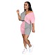 Casual Matching Colour Short Sleeve Shorts Two-piece Set KDN-1191