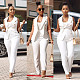 White Vest Coat+Straight Tube Trousers OL Office Two-piece Set AIL-032