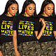 Distinctive Monogrammed Round Neck Short Sleeve T-shirt QZX-6133