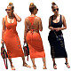 Solid Color Burn Flower Hollowed-back Bandage Sexy Dress LM-8157