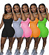 Sexy Solid-Color Mid-Waist Sleeveless Sport Romper SHD-9283