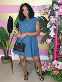 100% Cotton Sleeveless Round Neck Agaric Fringed Cake Skirt AIL-108