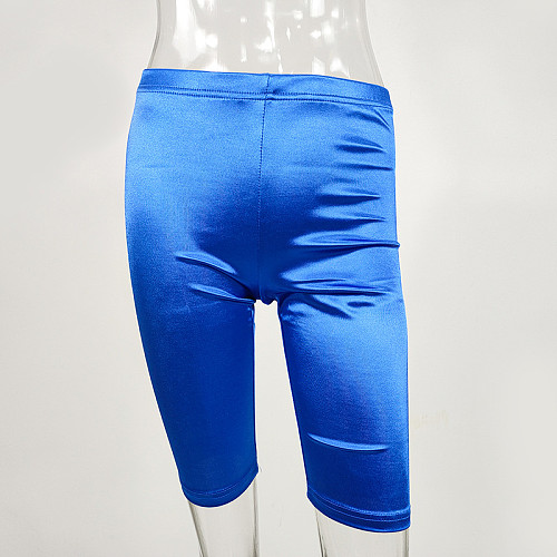 Smooth Soft Elastic High Waist Tight Slim Bike Shorts RS-7001