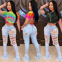 Fashion Sexy Slim Fit Open Back Tie Crop Top FSX-172