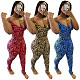 Fashion Leopard Print Tank Top Tight Pants Two-piece Set JH-169