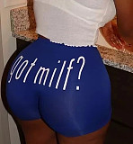 Hot Style Alphabet Cartoon Print Tight Yoga Shorts SHD-9305