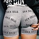 100% Cotton Alphabet Solid Color Gym Yoga Shorts SHD-9295