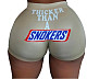 Different Letter Printed Tight Women Sport Shorts SHD-9308