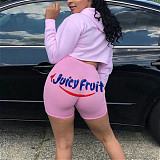 Sexy Graphic Print Tight Low Waist Yoga Shorts SHD-9309