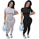 Casual Plain Pleated Short Sleeve Collect Waist Tight Jumpsuit QZX-6143