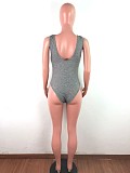 New Tight V-Neck Onesies+Drapery Trouser Suit Two Pieces OSM-3303