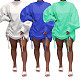 Solid Color Stand Collar Loose-Fitting Rope Shirt Skirt MK-3009